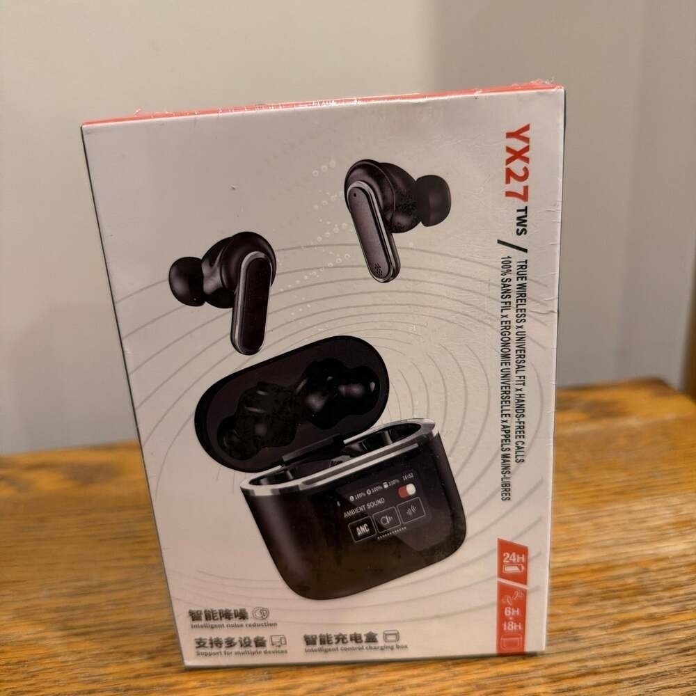 Wireless Bluetooth‎ Earbuds with ANC and LED Touchscreen Charging Case